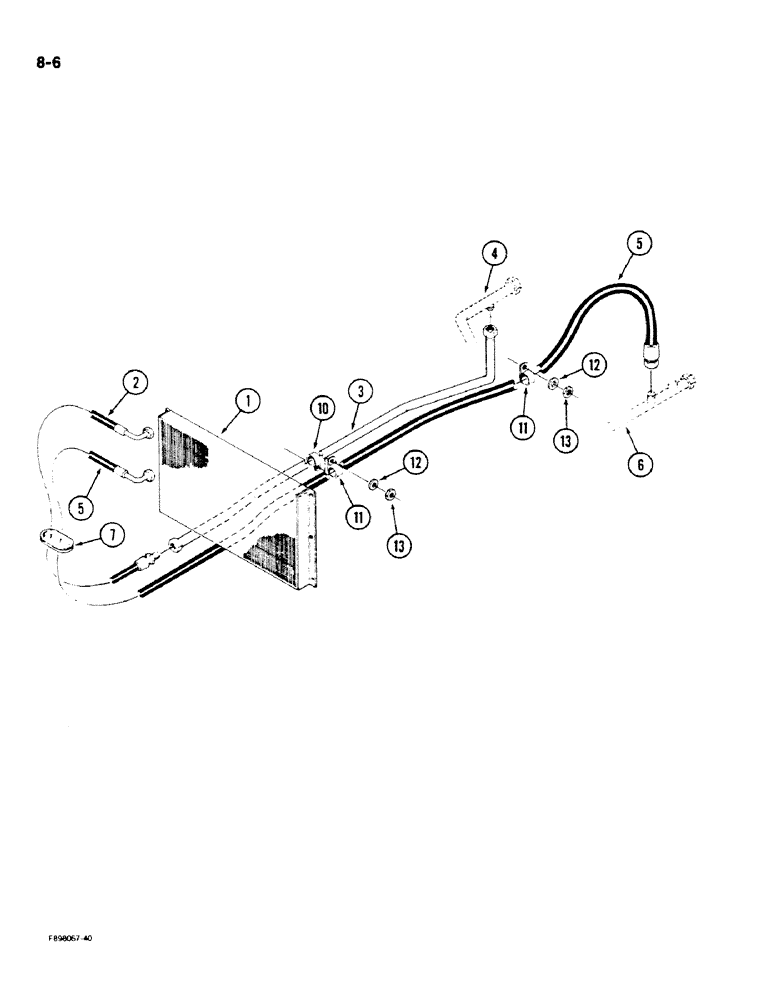 Схема запчастей Case IH 9180 - (8-06) - HYDRAULIC SYSTEM, OIL COOLER LINES (08) - HYDRAULICS