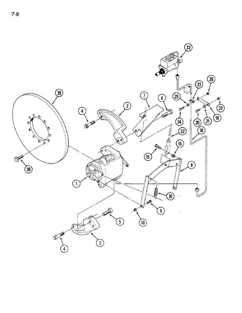 Схема запчастей Case IH 9270 - (7-06) - BRAKE SYSTEM (07) - BRAKES