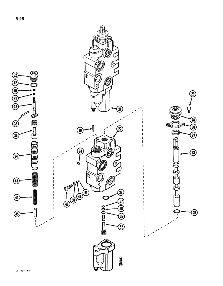 Схема запчастей Case IH 9280 - (8-046) - LOAD CHECK REMOTE CONTROL VALVE ASSEMBLY, IF EQUIPPED CONT. (08) - HYDRAULICS