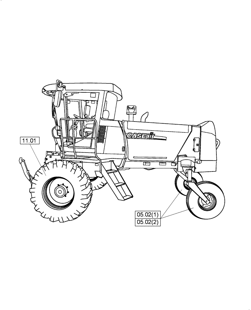 Схема запчастей Case IH WD1203 - (SECTION 11) - PICTORIAL INDEX, WHEELS (00) - GENERAL