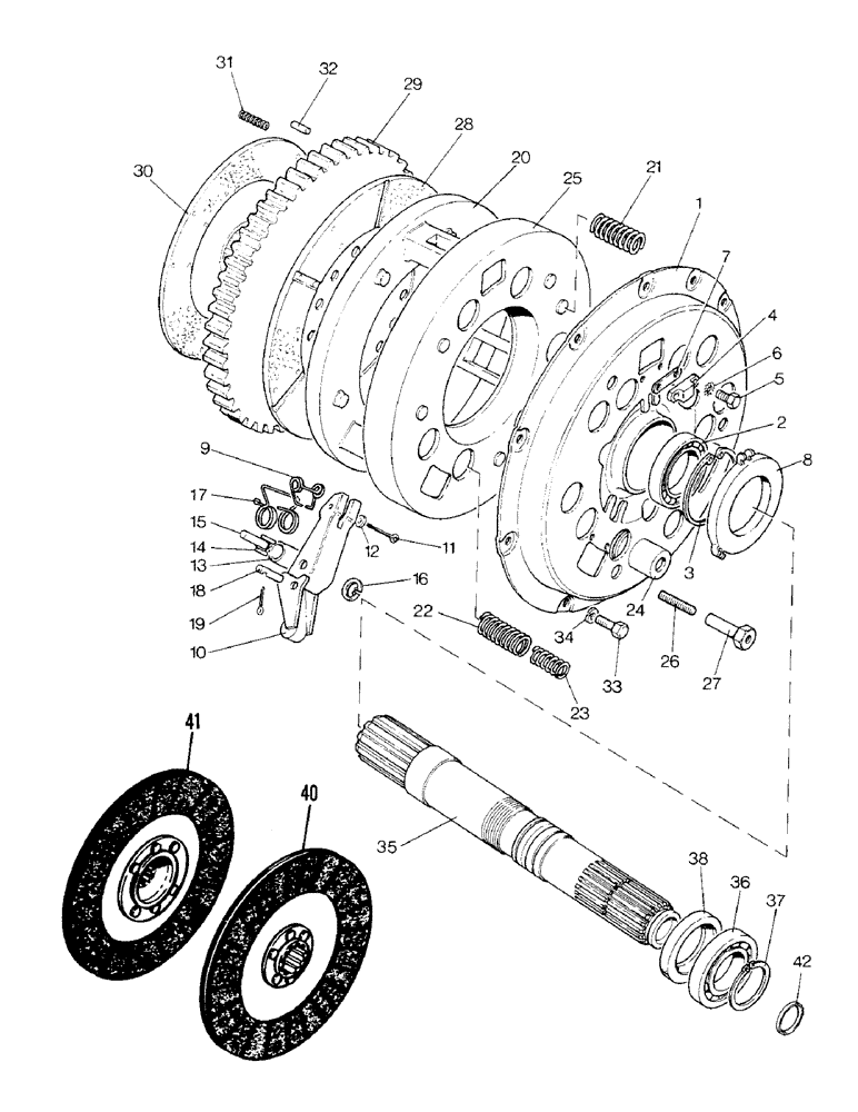 Схема запчастей Case IH 1390 - (C-01) - CONTINUOUS CLUTCH ASSEMBLY (03.1) - CLUTCH