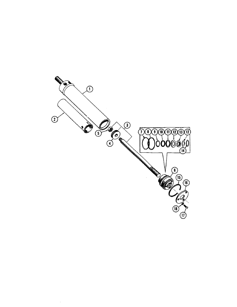 Схема запчастей Case IH 660 - (292) - F87848 POWER STEERING CYLINDER 