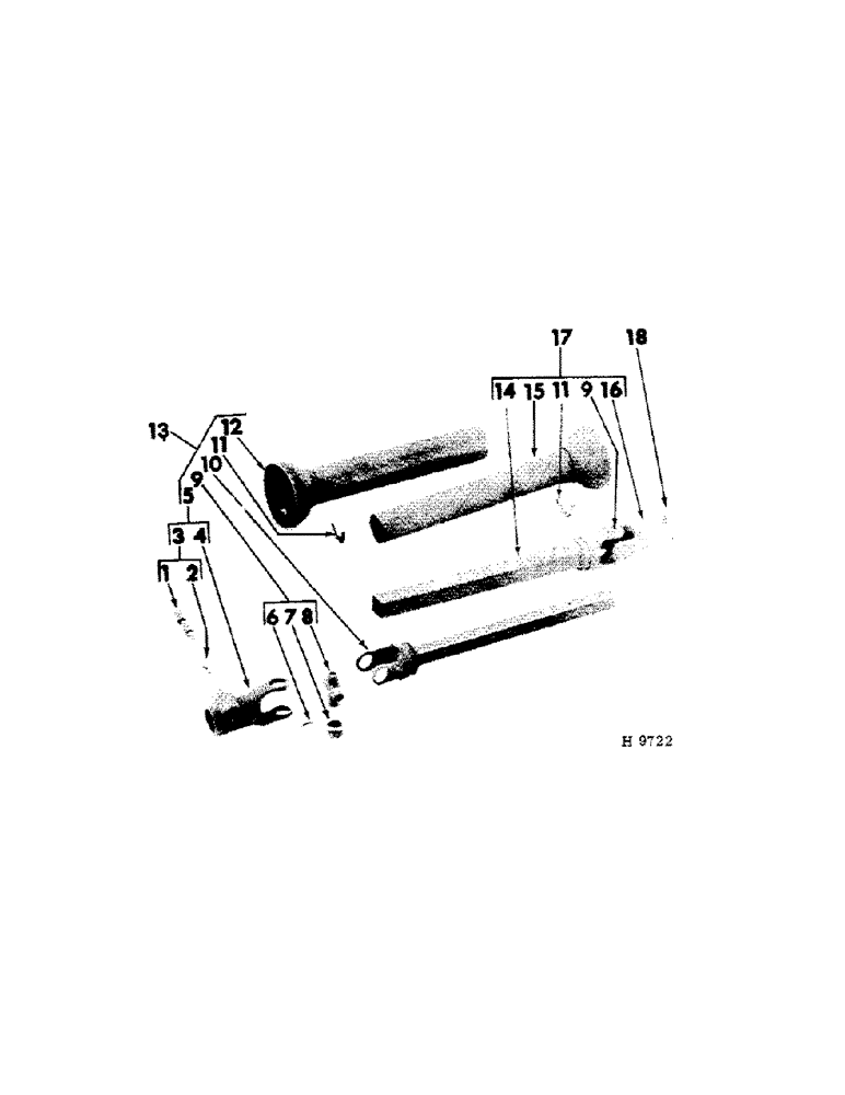 Схема запчастей Case IH 103 - (F-05[A]) - PTO UNIVERSAL (540 RPM) (HAYES STEEL) 