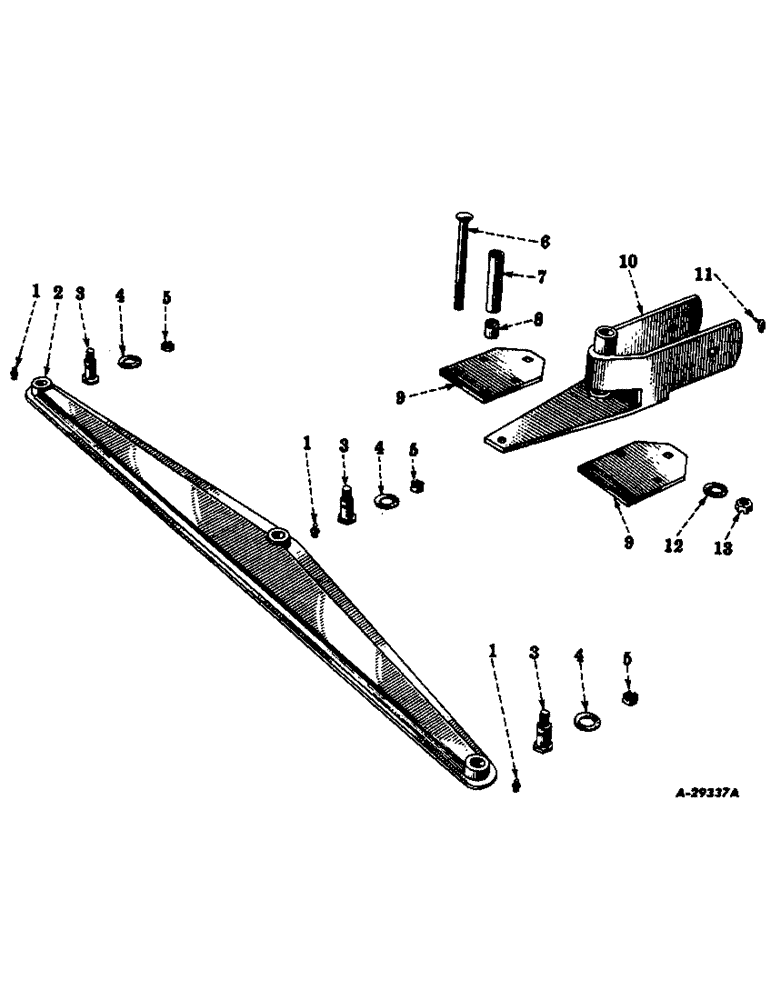 Схема запчастей Case IH VARIOUS - (B-037) - DRAFT BUCKET AND TIE BAR 