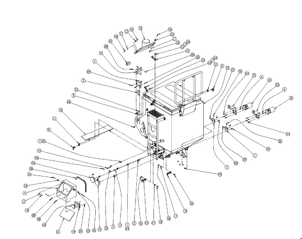 Схема запчастей Case IH 438 - (06-013) - PARTS GROUP, TRIPLE BIN, LH, 50 Bin Group