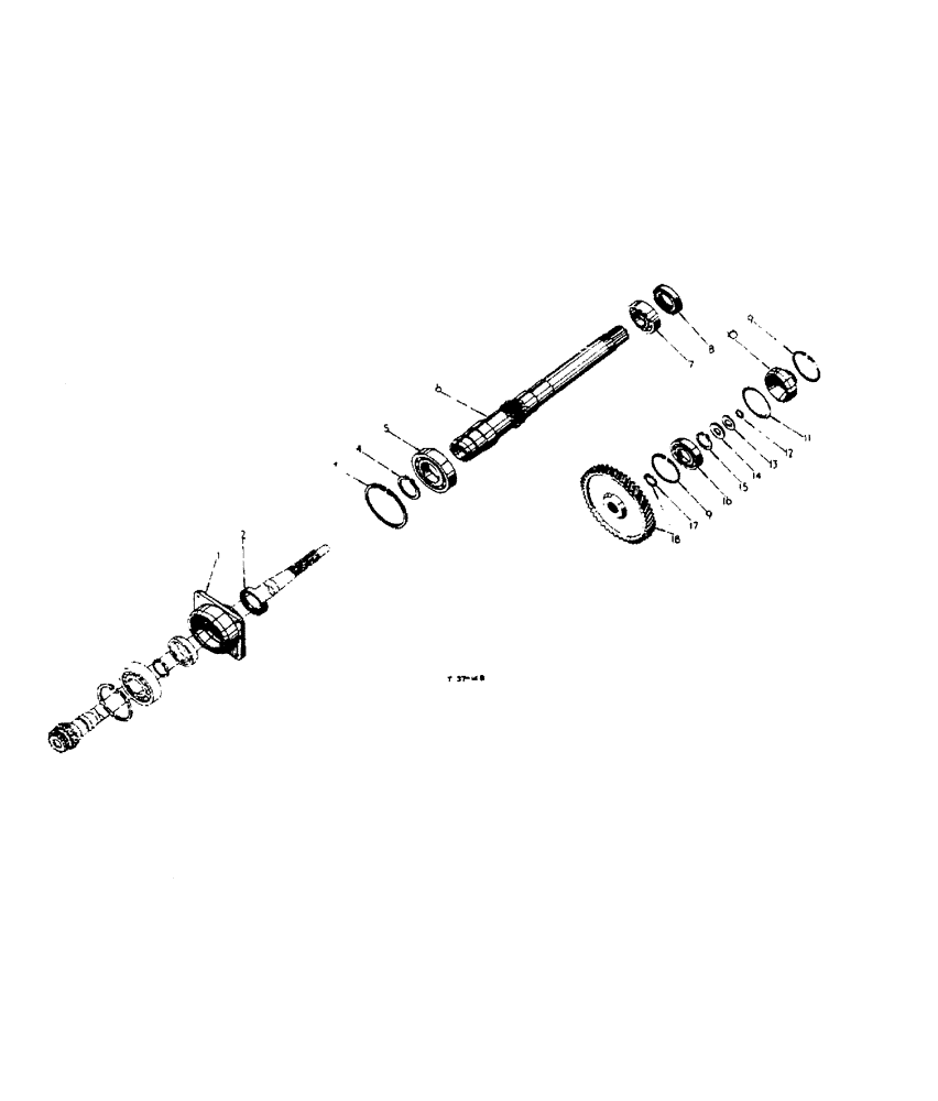 Схема запчастей Case IH 434 - (6-018) - SINGLE SPEED CONSTANT RUNNING P.T.O. ATTACHMENT, SINGLE SPEED P.T.O GEARS/SHAFTS, 545 OR 745 R.P.M. (06) - POWER TRAIN