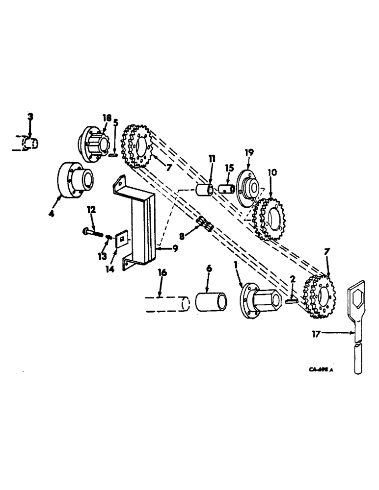 Схема запчастей Case IH 914 - (21-12) - THRESHING CYLINDER AND CONCAVE, CYLINDER DRIVE (14) - THRESHING