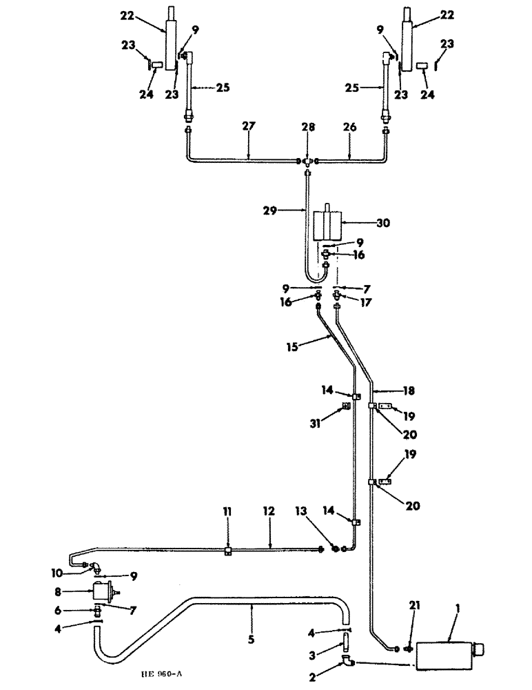 Схема запчастей Case IH 225 - (F-2) - HYDRAULICS SYSTEM (07) - HYDRAULIC SYSTEM