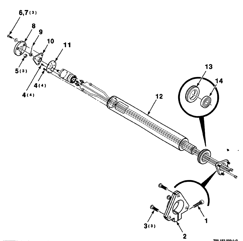 Схема запчастей Case IH 325 - (6-24) - AUGER DRIVE ASSEMBLY (58) - ATTACHMENTS/HEADERS