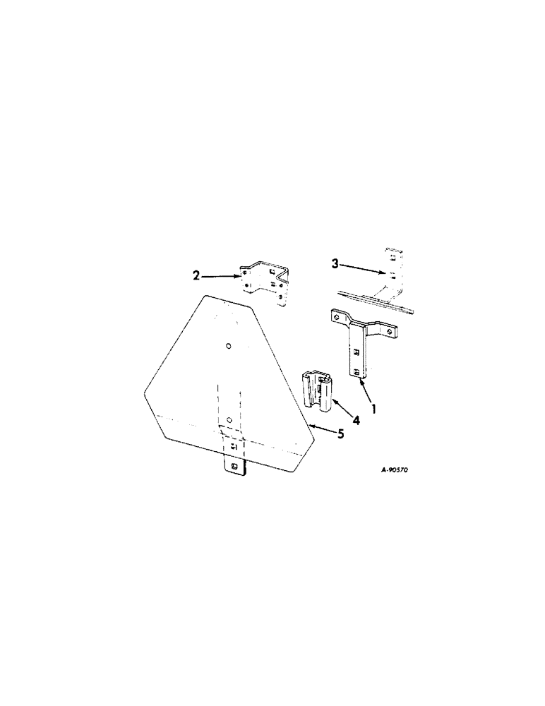 Схема запчастей Case IH 544 - (N-14[1]) - PARTS ACCESSORIES AND ATTACHMENTS, SLOW MOVING VEHICLE REFLECTOR MOUNTING BRACKET Accessories & Attachments