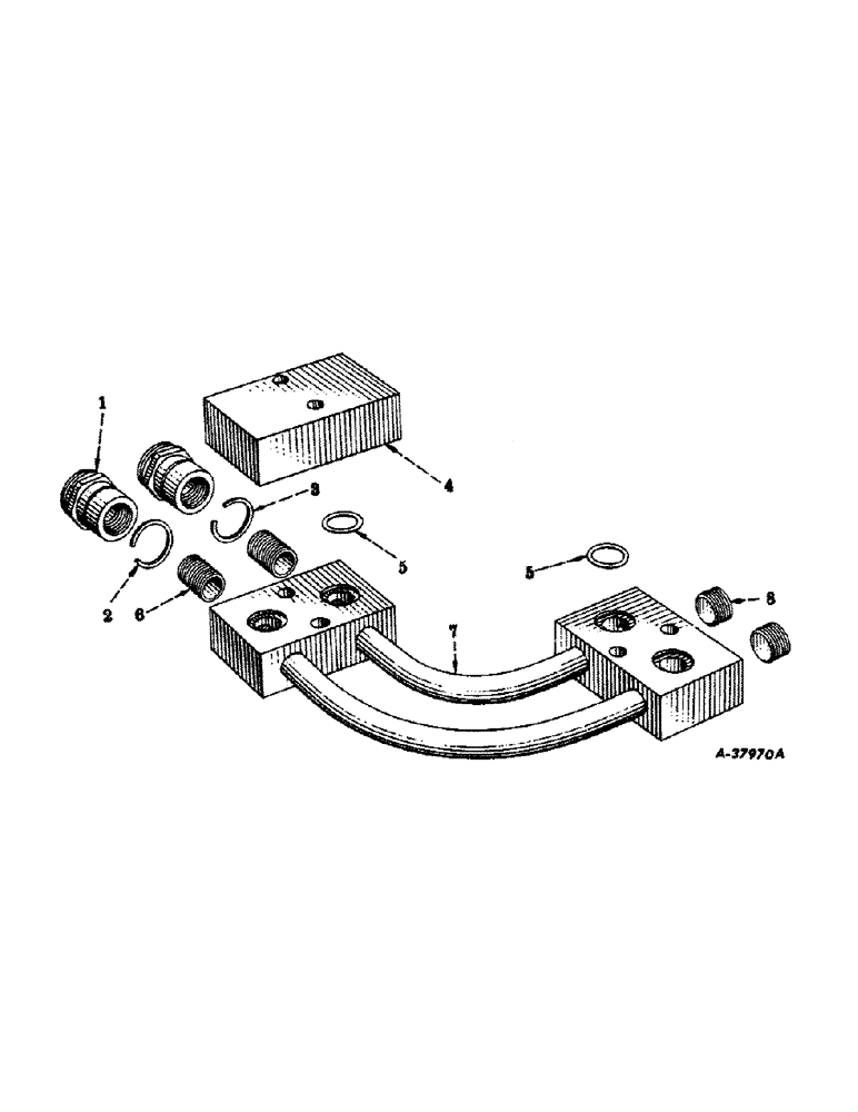 Схема запчастей Case IH 450-SERIES - (358) - HYDRAULIC SYSTEM, HYDRAULIC EQUIPMENT, SPECIAL, AUXILIARY JUNCTION BLOCK (07) - HYDRAULIC SYSTEM