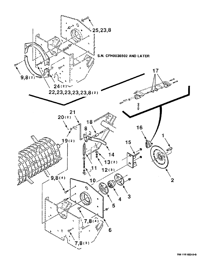 Схема запчастей Case IH 8610 - (5-06) - ROTOR AND BRAKE ASSEMBLY (64) - CHOPPING