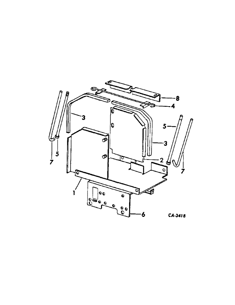 Схема запчастей Case IH 574 - (08-11) - ELECTRICAL, BATTERY TRAY, DIESEL ENGINE TRACTORS (06) - ELECTRICAL