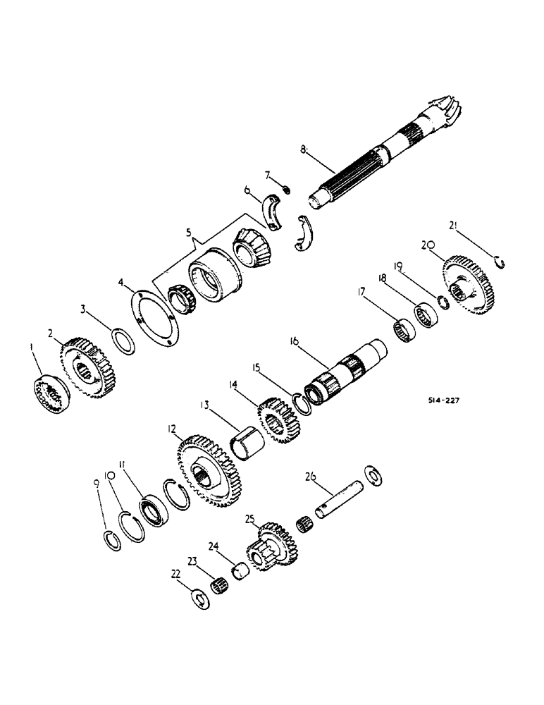 Схема запчастей Case IH 268 - (07-043) - RANGE TRANSMISSION, IN-REAR FRAME, SYNCHROMESH DRIVE TRACTORS (04) - Drive Train