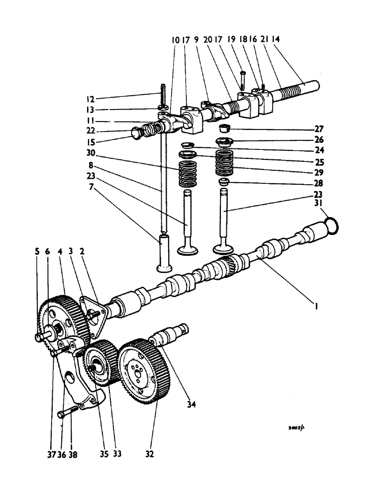 Схема запчастей Case IH 1212 - (A06) - ENGINE, VALVE MECHANISM AND TIMING GEARS, 990, 995, 996, 1210 AND 1212 TRACTORS (01) - ENGINE