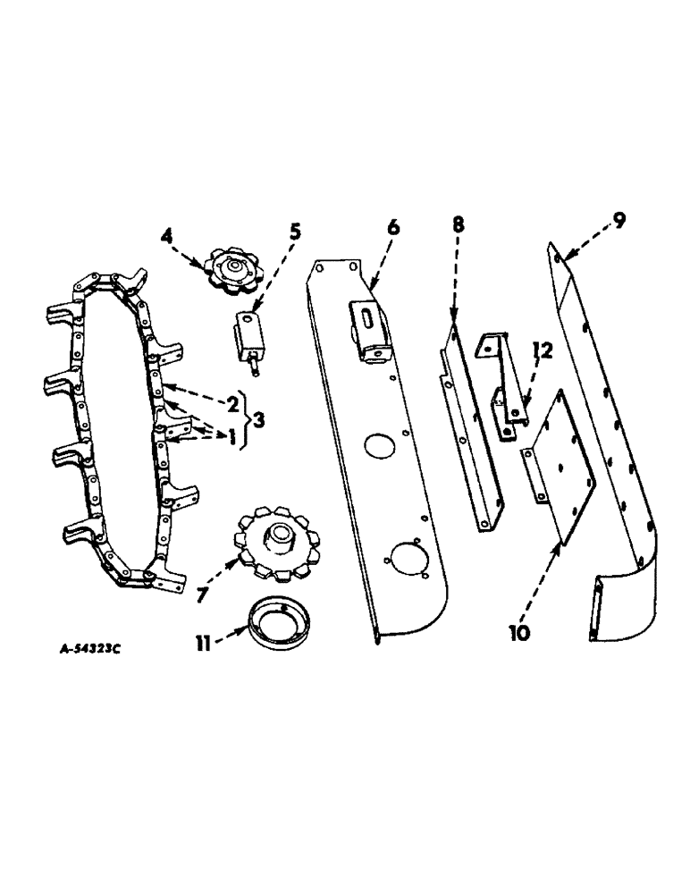 Схема запчастей Case IH 350 - (D-49) - ROW-CROP UNIT - UPPER BUTT CHAIN (58) - ATTACHMENTS/HEADERS