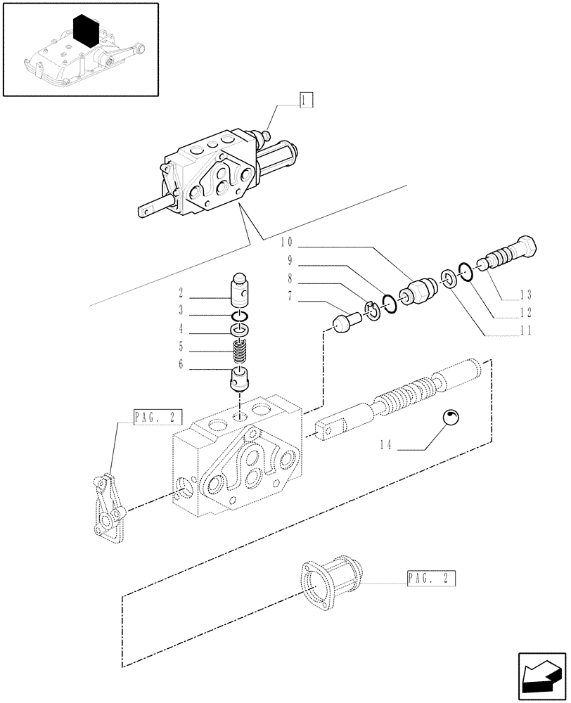 Схема запчастей Case IH JX1070C - (1.82.7/09C[01]) - REMOTE VALVE SECTION - BREAKDOWN - D5484 (07) - HYDRAULIC SYSTEM