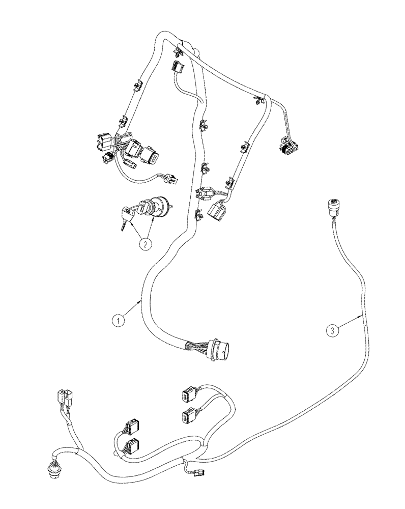 Схема запчастей Case IH STX440 - (04-26) - HARNESS FRONT CONSOLE (04) - ELECTRICAL SYSTEMS