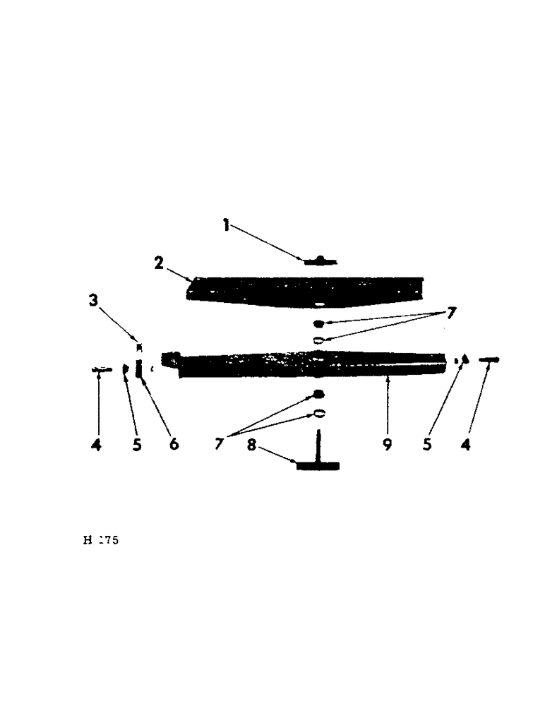 Схема запчастей Case IH 201 - (A-097) - KNIFE SWAY BAR (58) - ATTACHMENTS/HEADERS