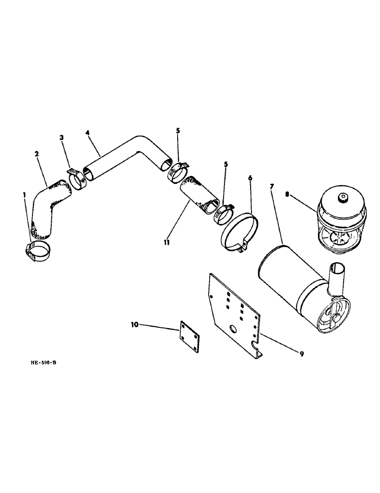 Схема запчастей Case IH 375 - (E-19) - FUEL SYSTEM, AIR CLEANER CONNECTIONS (02) - FUEL SYSTEM