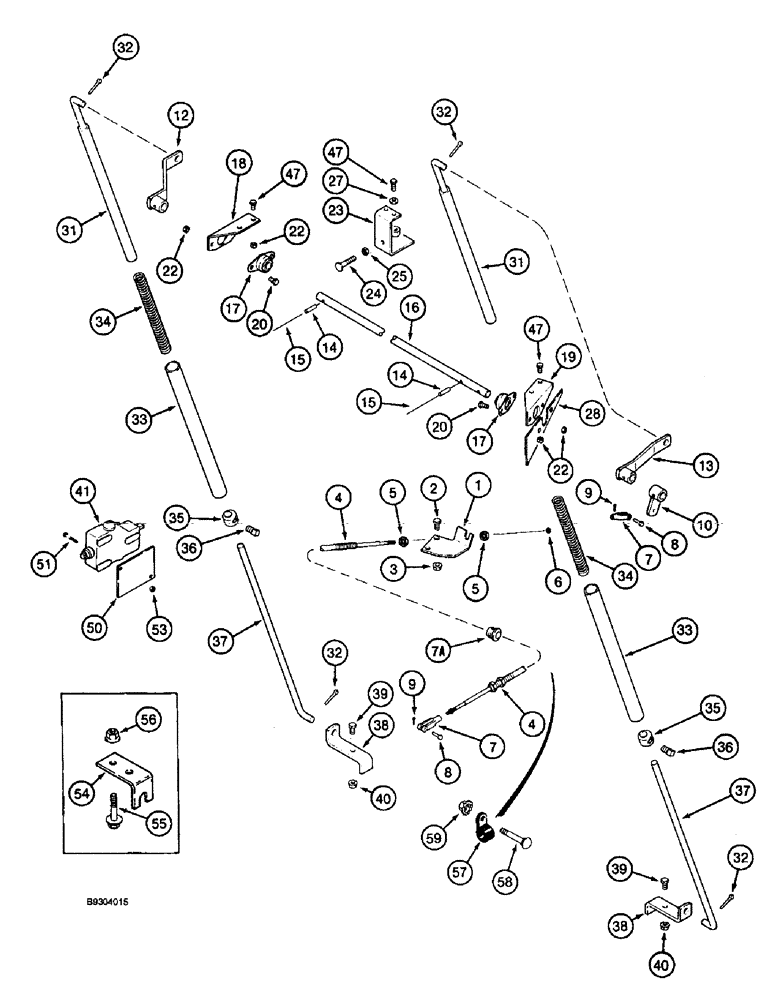 Схема запчастей Case IH 2055 - (9A-66) - HEIGHT CONTROL LINKAGE (13) - PICKING SYSTEM