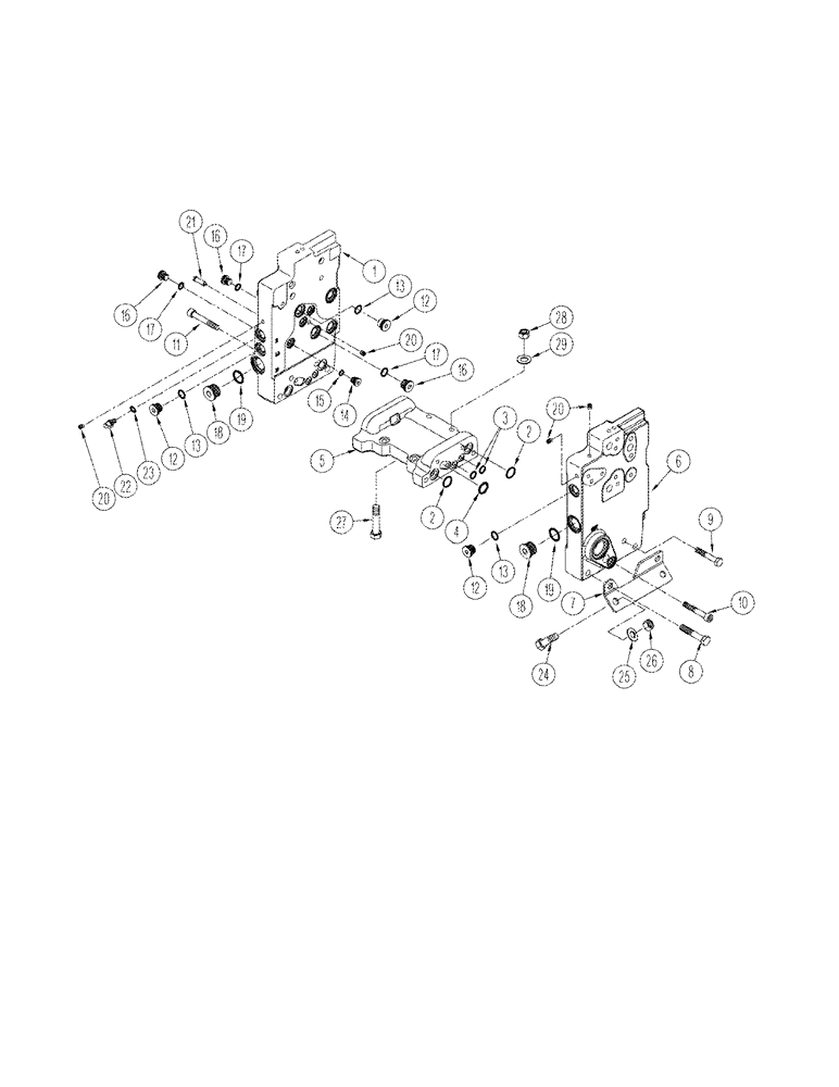 Схема запчастей Case IH STX375 - (08-38) - MANIFOLD VALVE ASSY (08) - HYDRAULICS