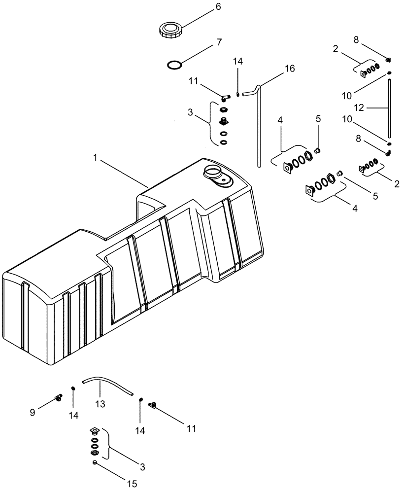 Схема запчастей Case IH 420 - (09B-01) - WATER TANK (14) - WATER SYSTEM