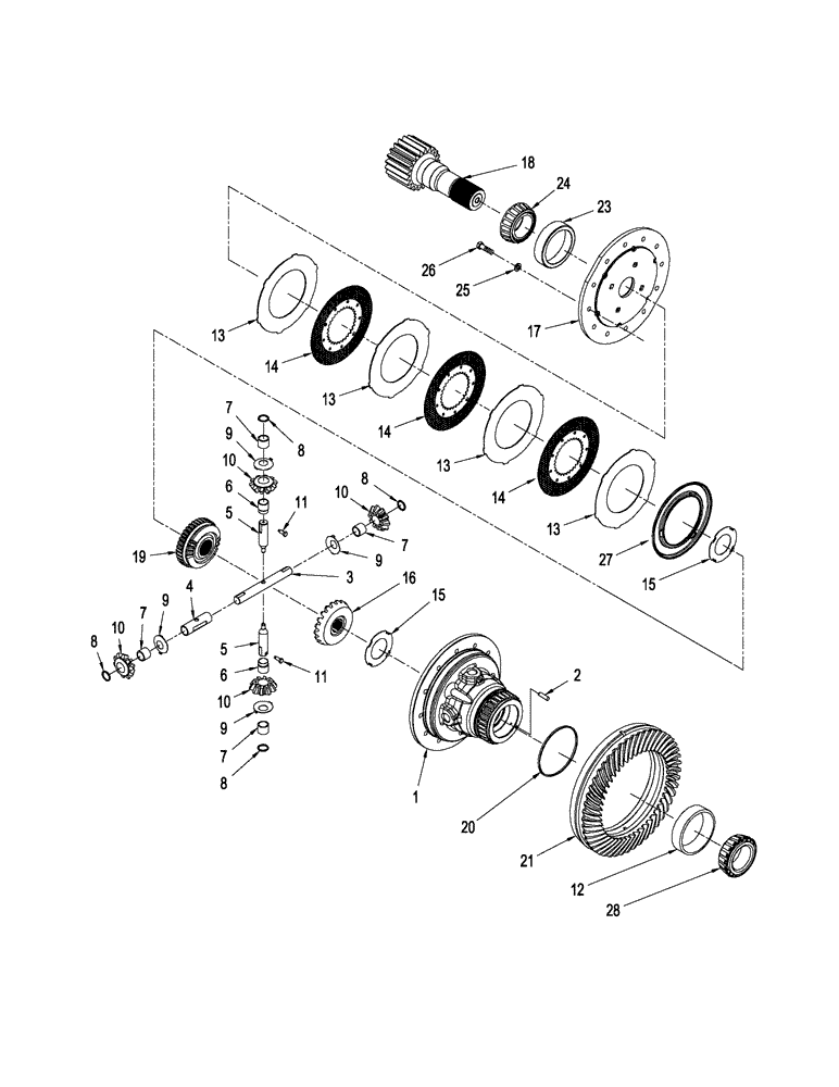 Схема запчастей Case IH STX500 - (06-78) - 500 SERIES AXLE ASSEMBLY - DIFFERENTIAL, WITH DIFFERENTIAL LOCKS (06) - POWER TRAIN