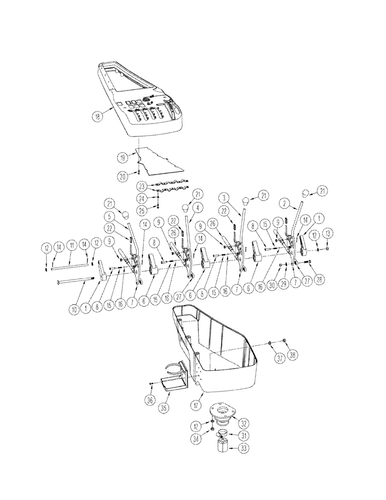 Схема запчастей Case IH STX325 - (08-42) - CONTROLS - MANUAL HYDRAULIC REMOTES, BSN JEE0102592 (08) - HYDRAULICS