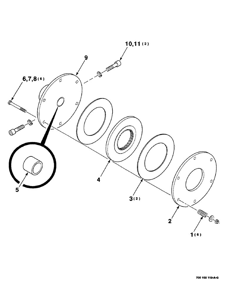 Схема запчастей Case IH 8455 - (2-12) - SLIP CLUTCH ASSEMBLY, (S.N. CFH0078656 AND LATER) Driveline