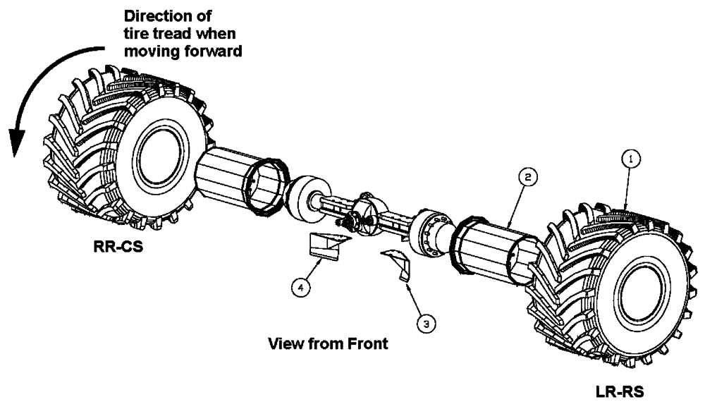 Схема запчастей Case IH FLX4375 - (05-003[01]) - REAR TIRE GROUP - 73” Tires