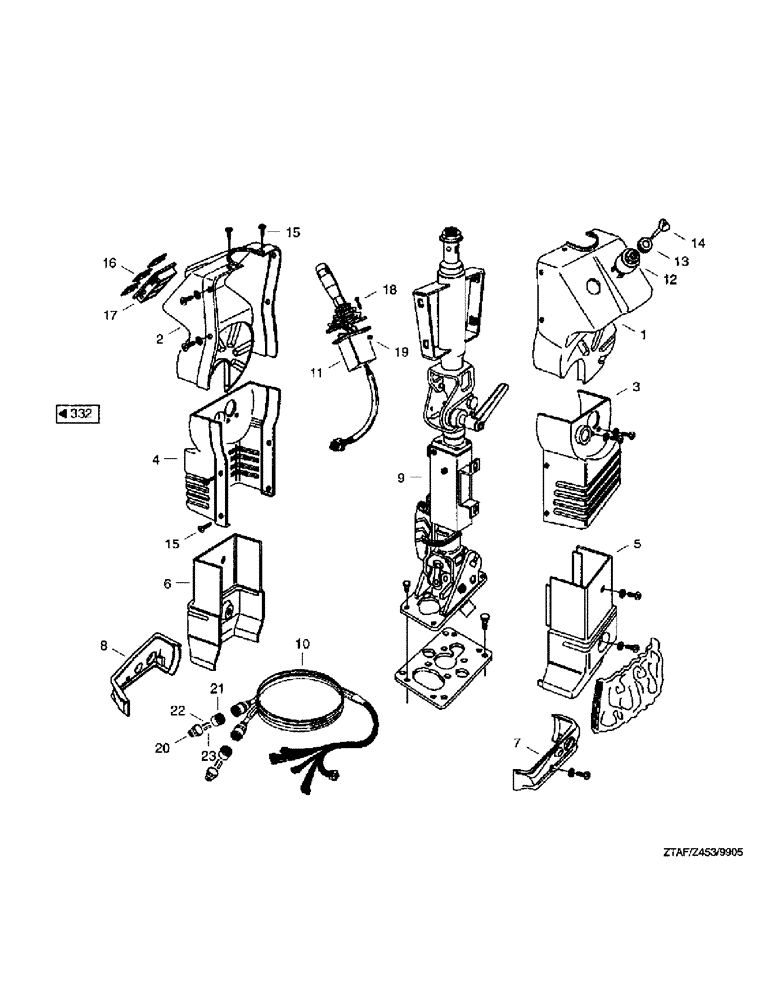 Схема запчастей Case IH 8790 - (288) - CAB, STEERING COLUMN (41) - STEERING