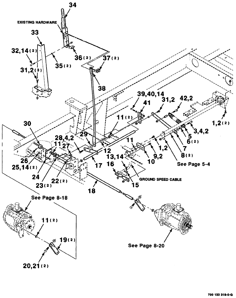 Схема запчастей Case IH 8880 - (05-002) - BRAKE AND NEUTRAL LOCK ASSEMBLIES (33) - BRAKES & CONTROLS