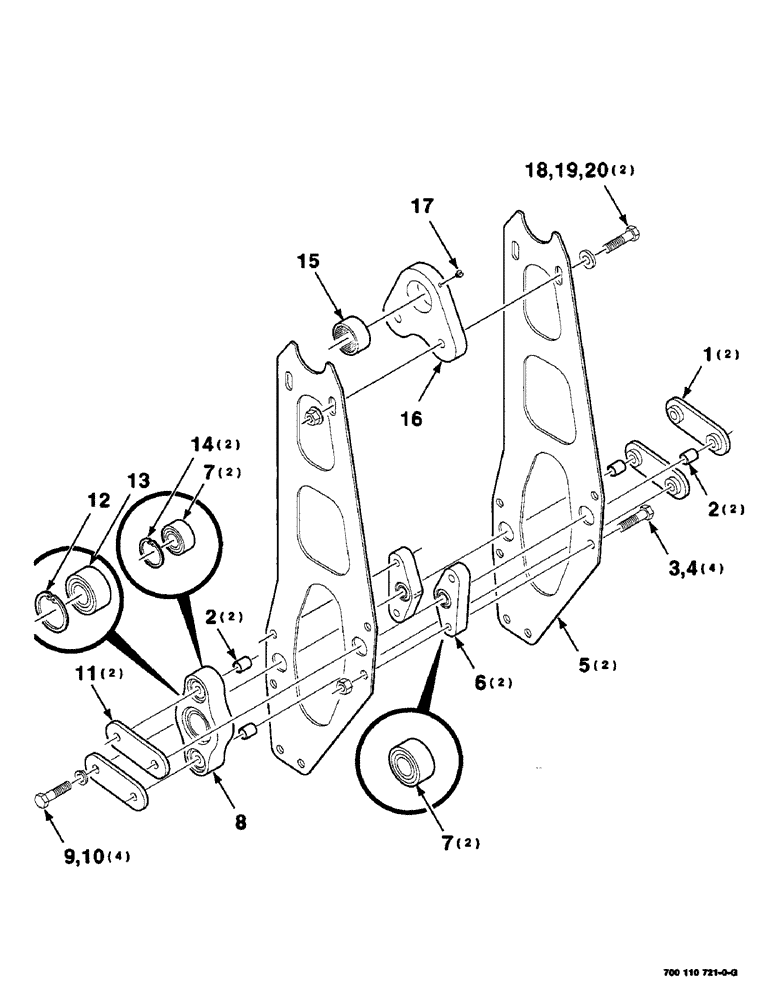 Схема запчастей Case IH SC414 - (2-10) - SWAYBAR ASSEMBLY (09) - CHASSIS