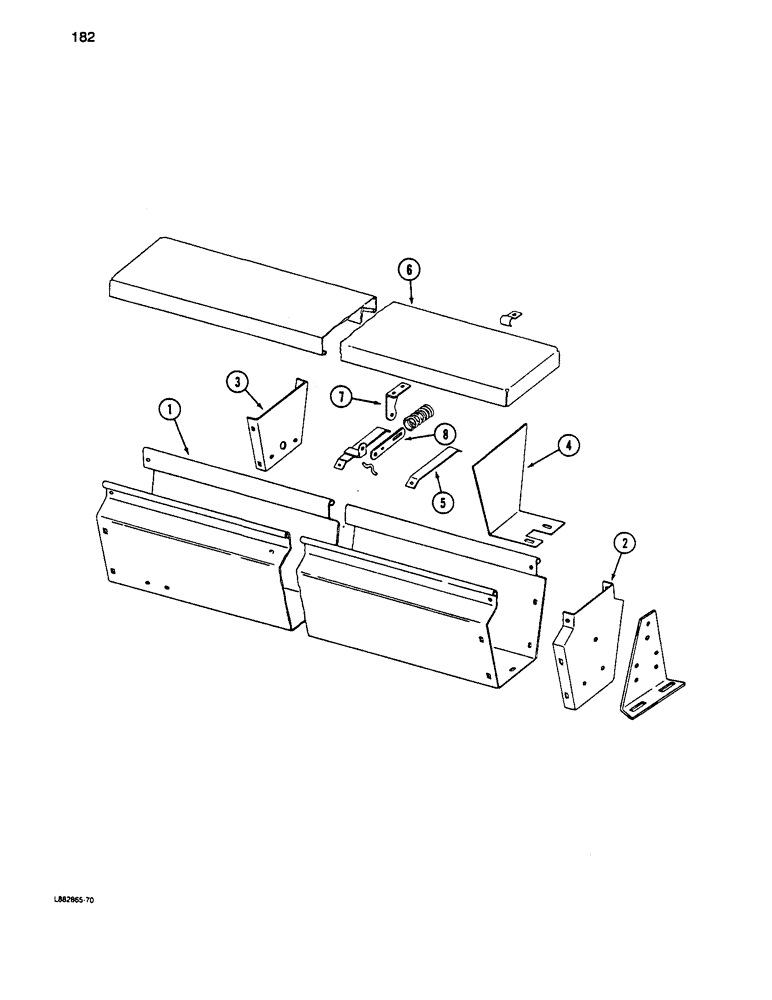 Схема запчастей Case IH 5100 - (182) - GRASS SEED ATTACHMENT, LOW REAR MOUNTED HOPPER 