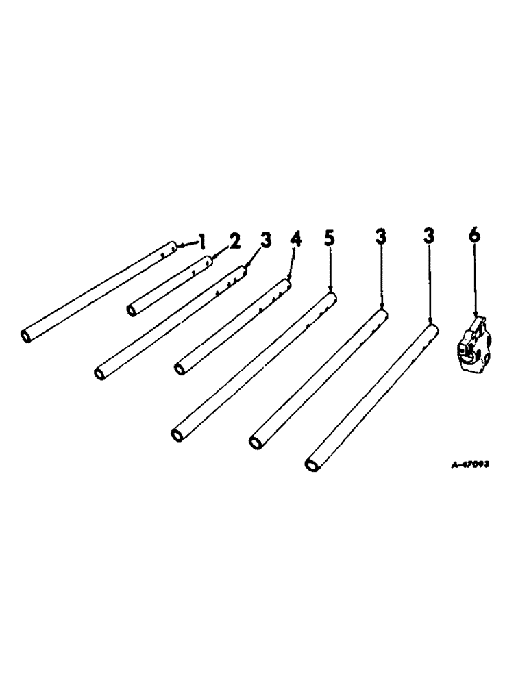 Схема запчастей Case IH 661 - (AB-11) - ROUND TOOL BAR AND ATTACHING CLAMP 