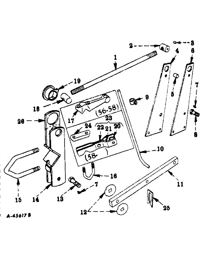 Схема запчастей Case IH 665A - (AE-06) - SECOND GANG PARALLEL LINKAGE 