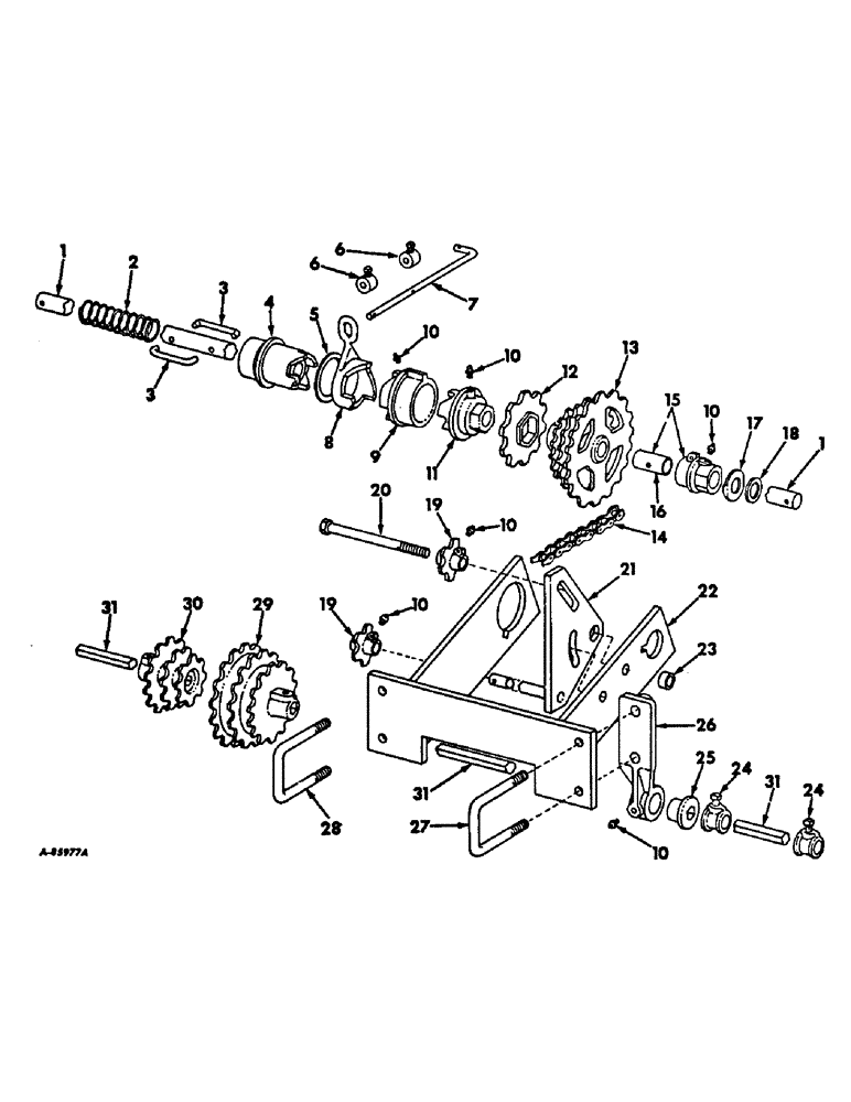 Схема запчастей Case IH 66-SERIES - (U-12) - DRIVE UNIT, FOR 6-ROW PLANTERS 