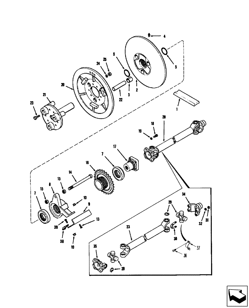 Схема запчастей Case IH 2577 - (66.260.02) - SEPARATOR - JACKSHAFT DRIVE (66) - THRESHING