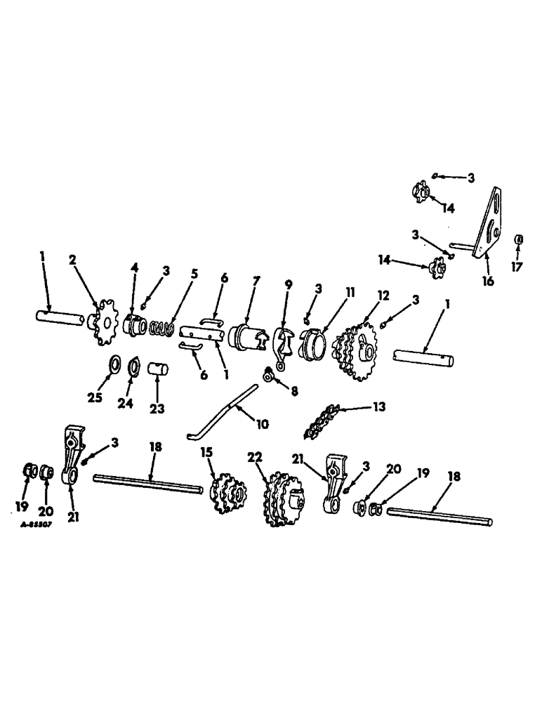 Схема запчастей Case IH 66-SERIES - (U-08) - DRIVE UNIT, FOR 2-ROW PLANTERS 