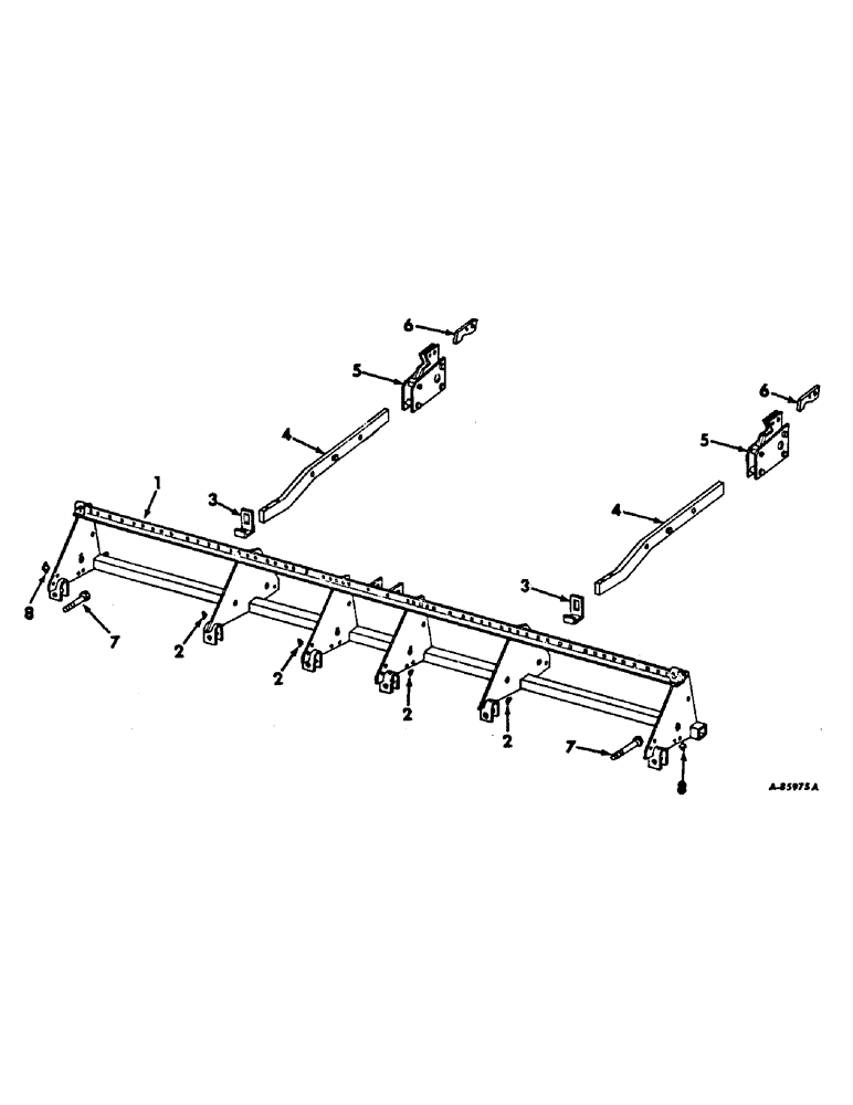 Схема запчастей Case IH 66-SERIES - (U-07) - MAIN FRAME AND CYLINDER BRACKETS, FOR 6-ROW PLANTERS 