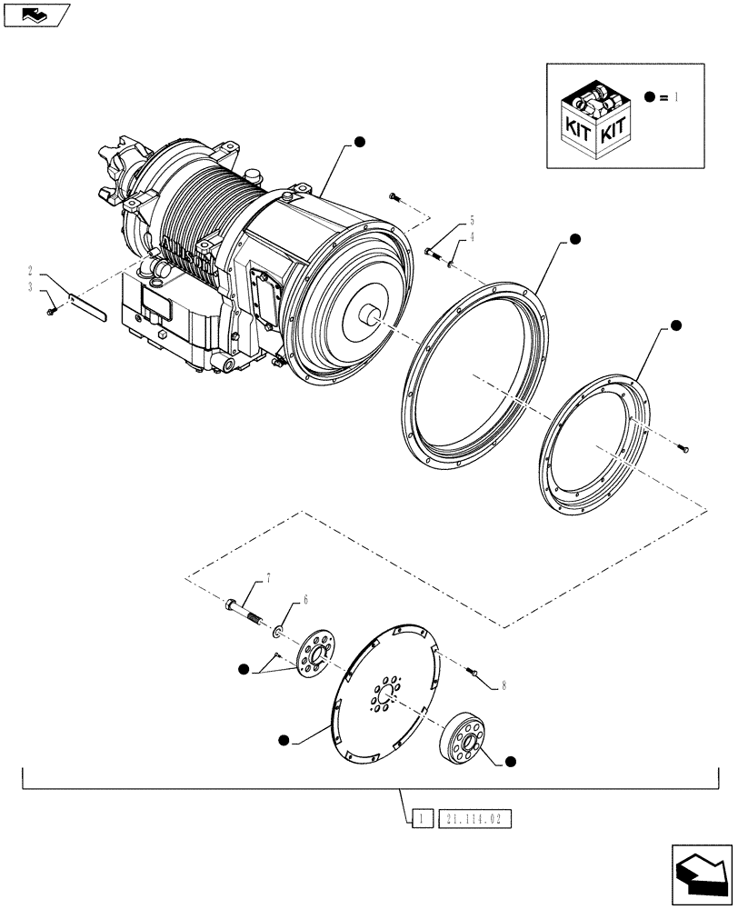 Схема запчастей Case IH TITAN 3530 - (21.114.01) - TRANSMISSION PACKAGE (21) - TRANSMISSION