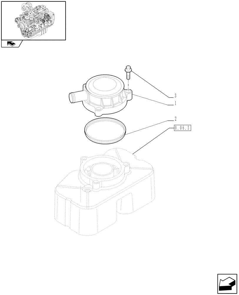 Схема запчастей Case IH F4GE9684D J603 - (0.04.5) - BREATHER - ENGINE (2852020) 