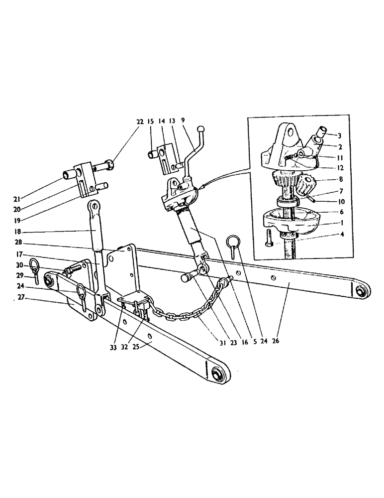 Схема запчастей Case IH 780 - (056) - LIFT RODS AND LOWER LINKS (07) - HYDRAULIC SYSTEM