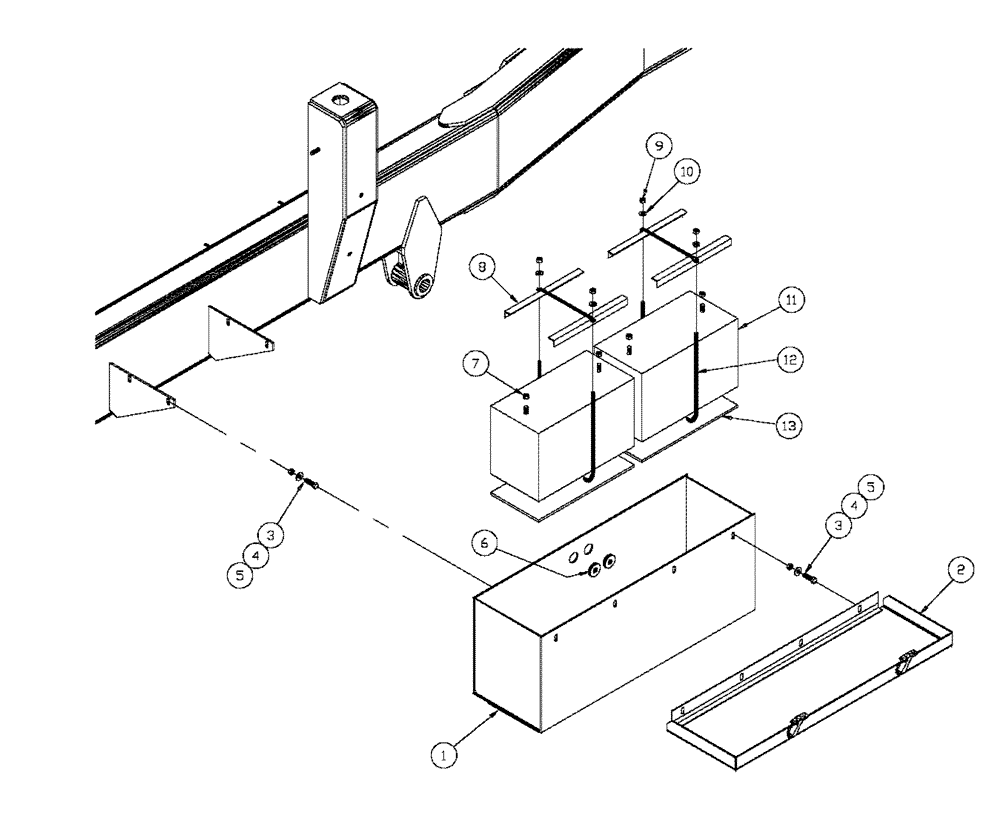 Схема запчастей Case IH 4375 - (02-009) - BATTERY GROUP (01) - ENGINE