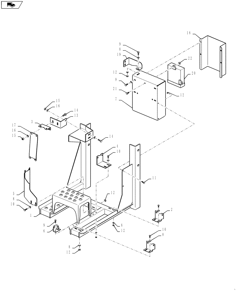 Схема запчастей Case IH 810 - (78.110.08.AB) - PRODUCT FILL STATION BRACKET (78) - SPRAYING