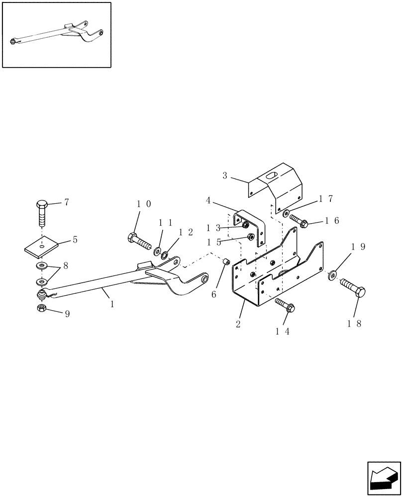 Схема запчастей Case IH DCX161 - (12.05[1]) - TONGUE, STEERING PIPE (12) - MAIN FRAME