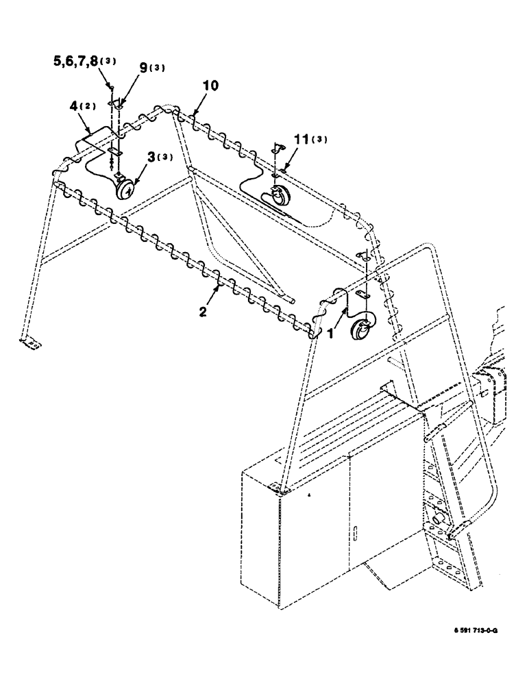 Схема запчастей Case IH 8580 - (04-06) - WORKING LIGHT PACKAGE (06) - ELECTRICAL