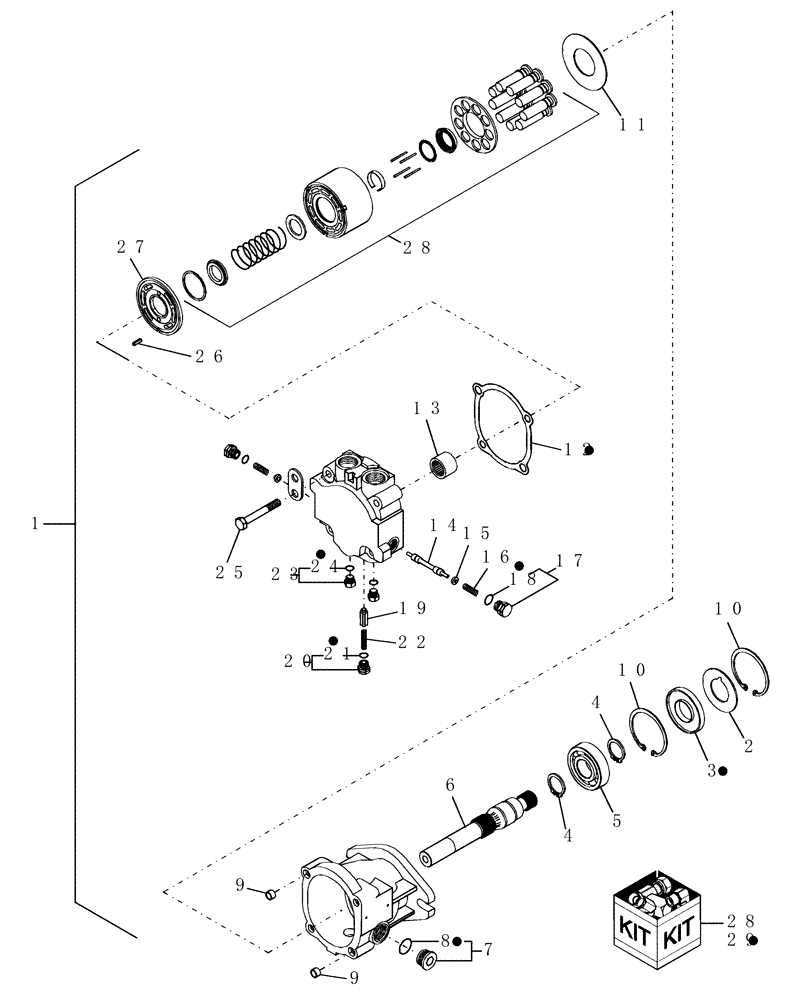 Схема запчастей Case IH RDX161 - (018) - HYDRAULIC MOTOR (35) - HYDRAULIC SYSTEMS