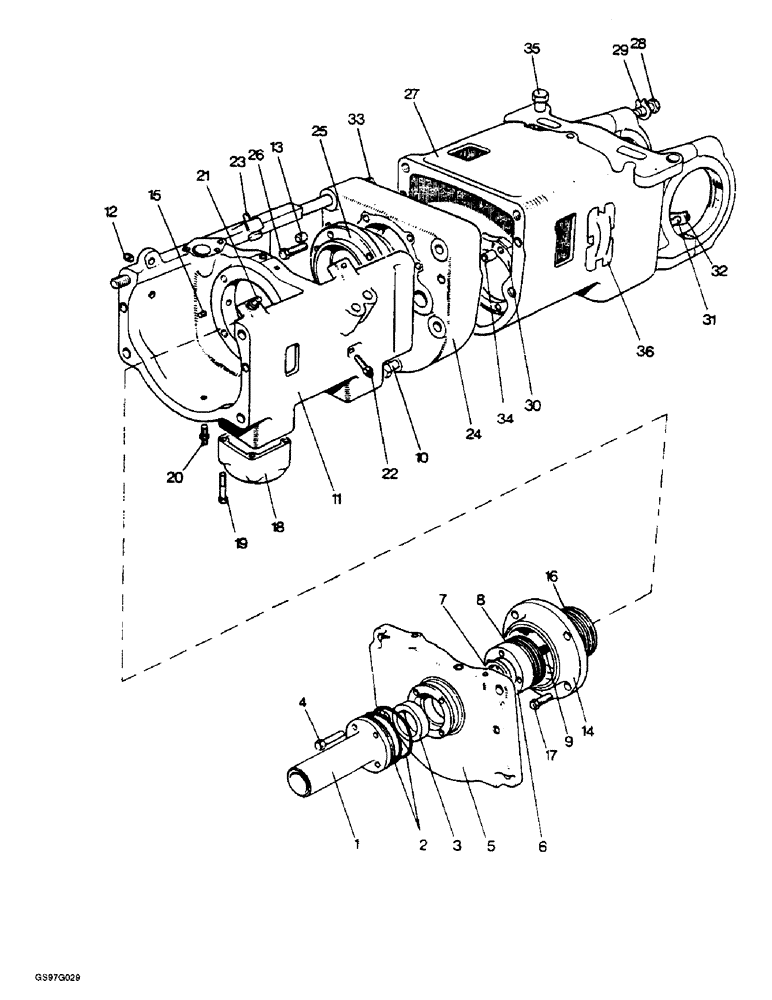 Схема запчастей Case IH 1212 - (6-32) - GEARBOX ASSEMBLIES AND HOUSING, 1212, 1212Q, 1212SK AND 1212G TRACTORS (06) - POWER TRAIN